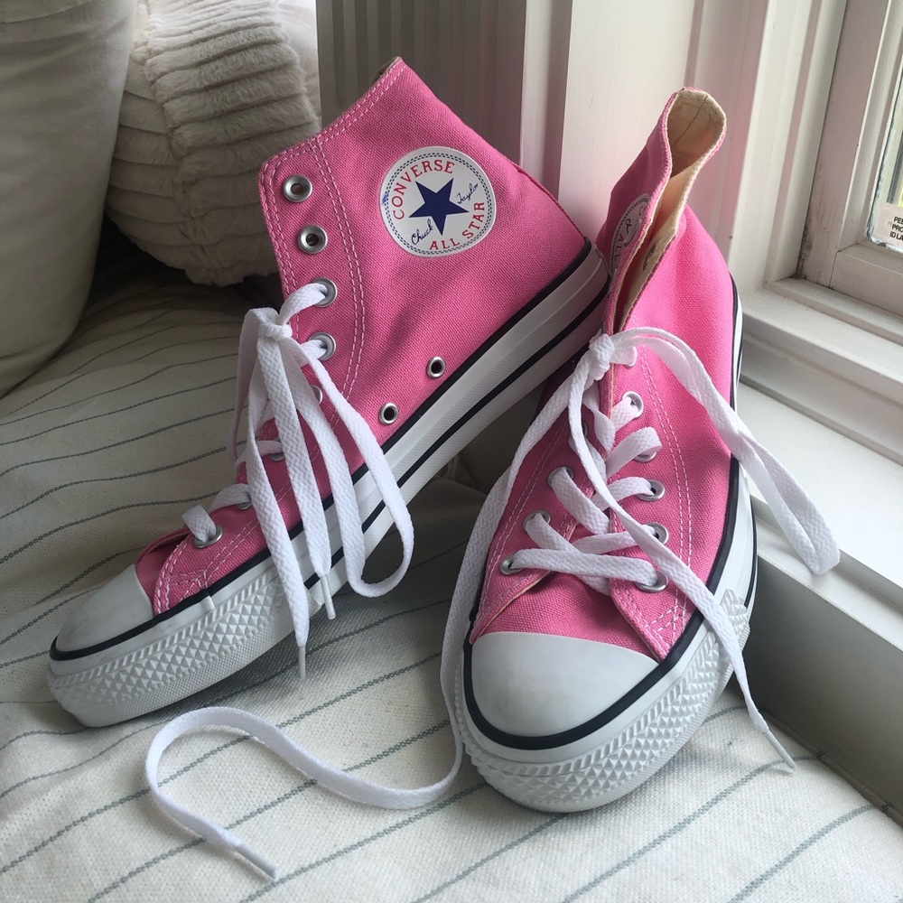 Converse Pink High Top Sneakers
